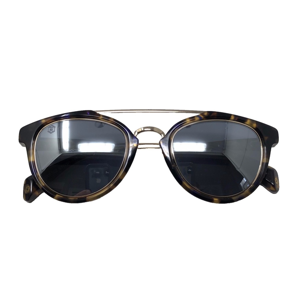 Taylor Morris Roll Right Sunglasses Womens Tortoise Brown Round Mirrored Lens